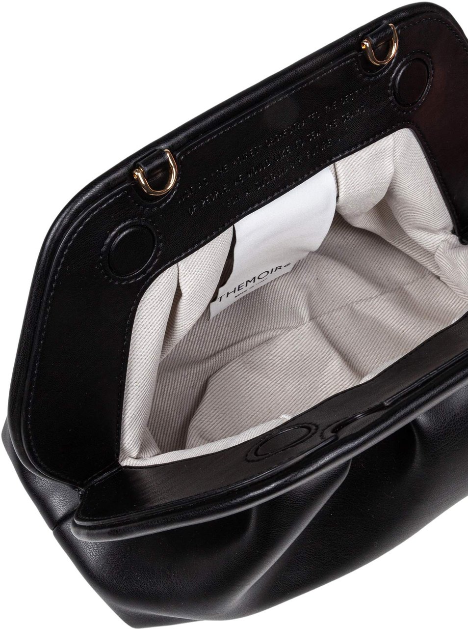 Themoirè Themoirè vegan fabric clutch bag color black Zwart