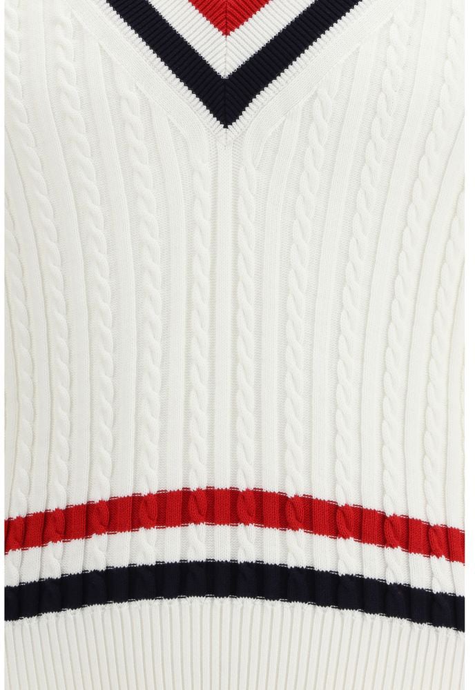 Thom Browne White Cotton Sweatshirt Wit