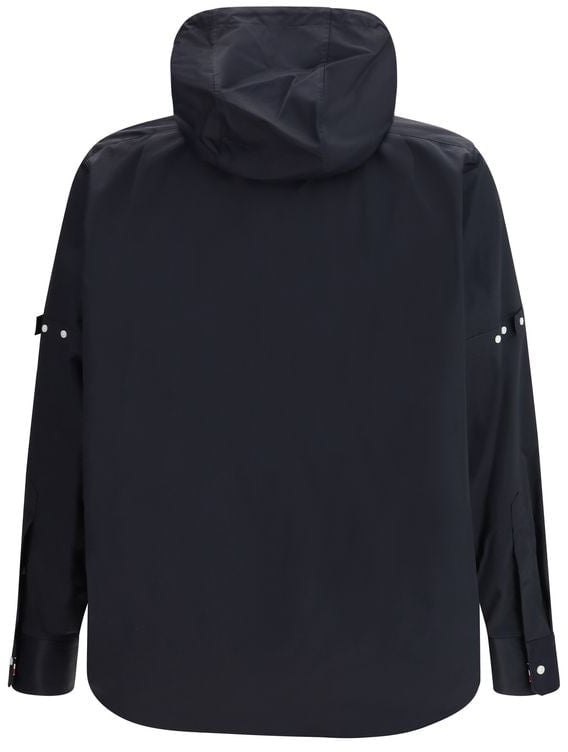 Thom Browne Black Polyamide Shell Jacket Zwart