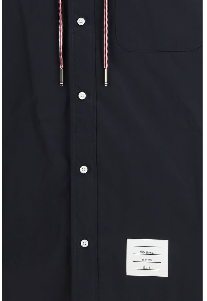 Thom Browne Black Polyamide Shell Jacket Zwart