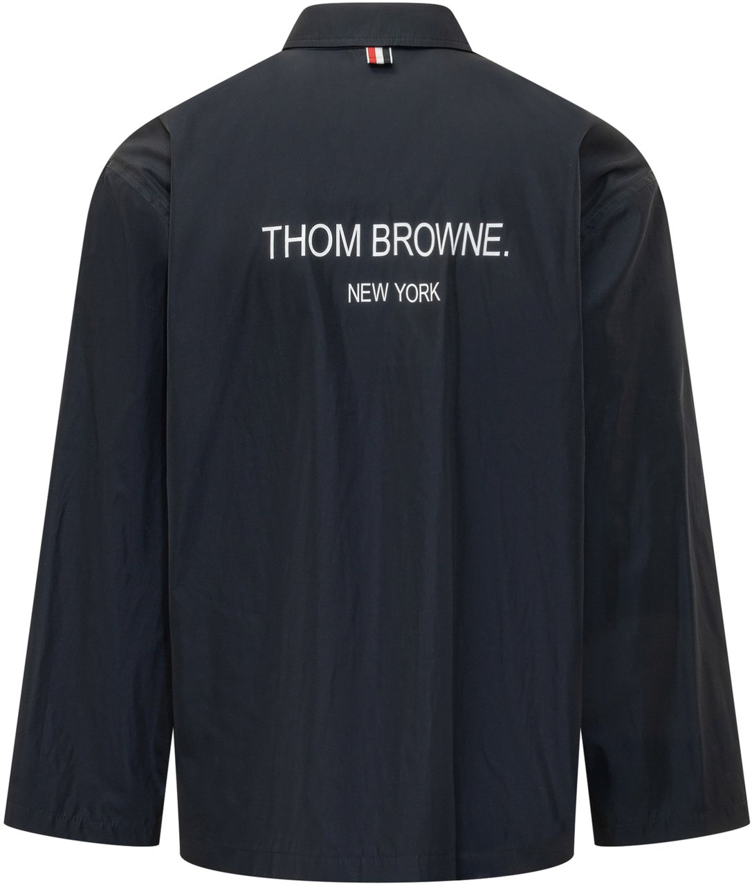 Thom Browne Giacca Packable con Tasche e Bottoni Navy