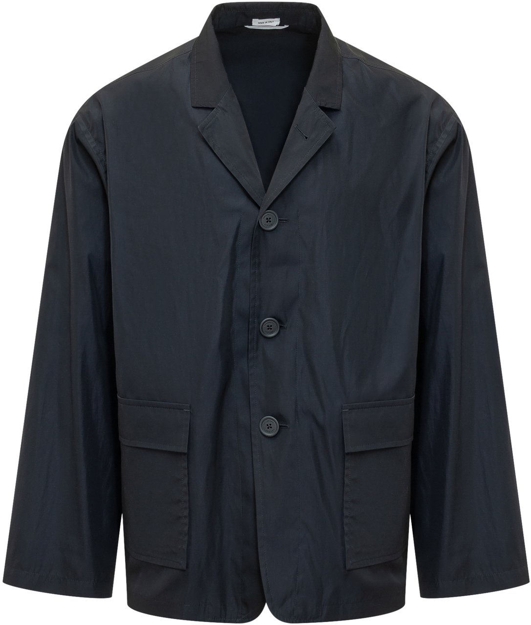 Thom Browne Giacca Packable con Tasche e Bottoni Navy