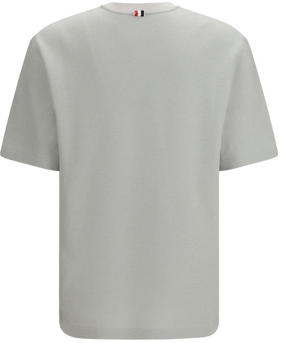Thom Browne Gray Cotton T-Shirt Grijs