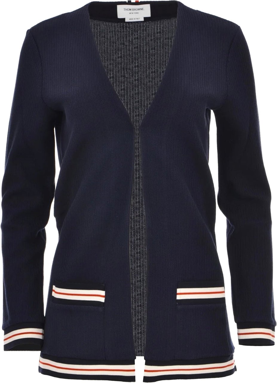 Thom Browne Cotton Cardigan Blauw