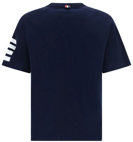 Thom Browne Blue Cotton T-Shirt Blauw