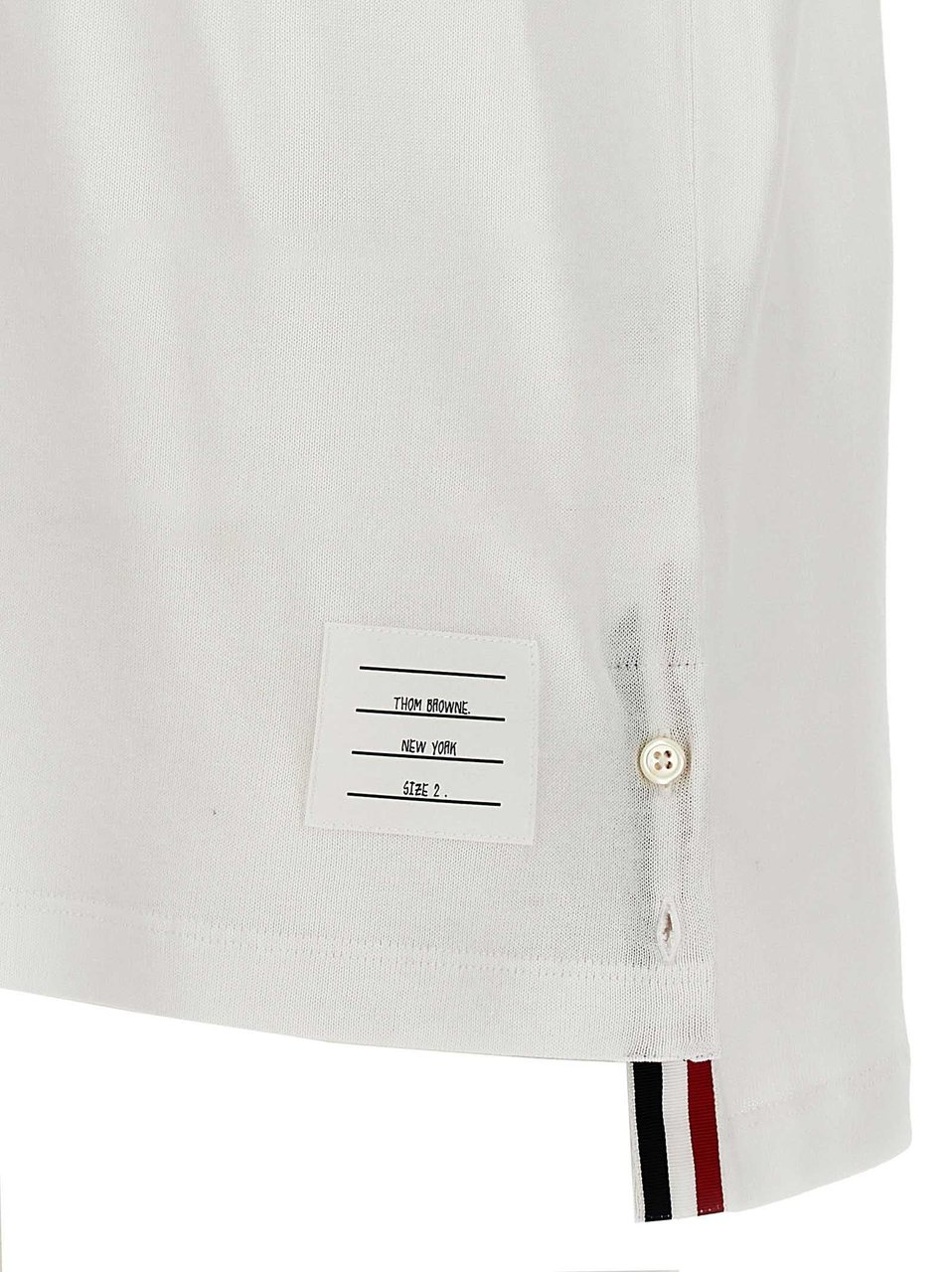 Thom Browne White Cotton Polo Shirt Wit