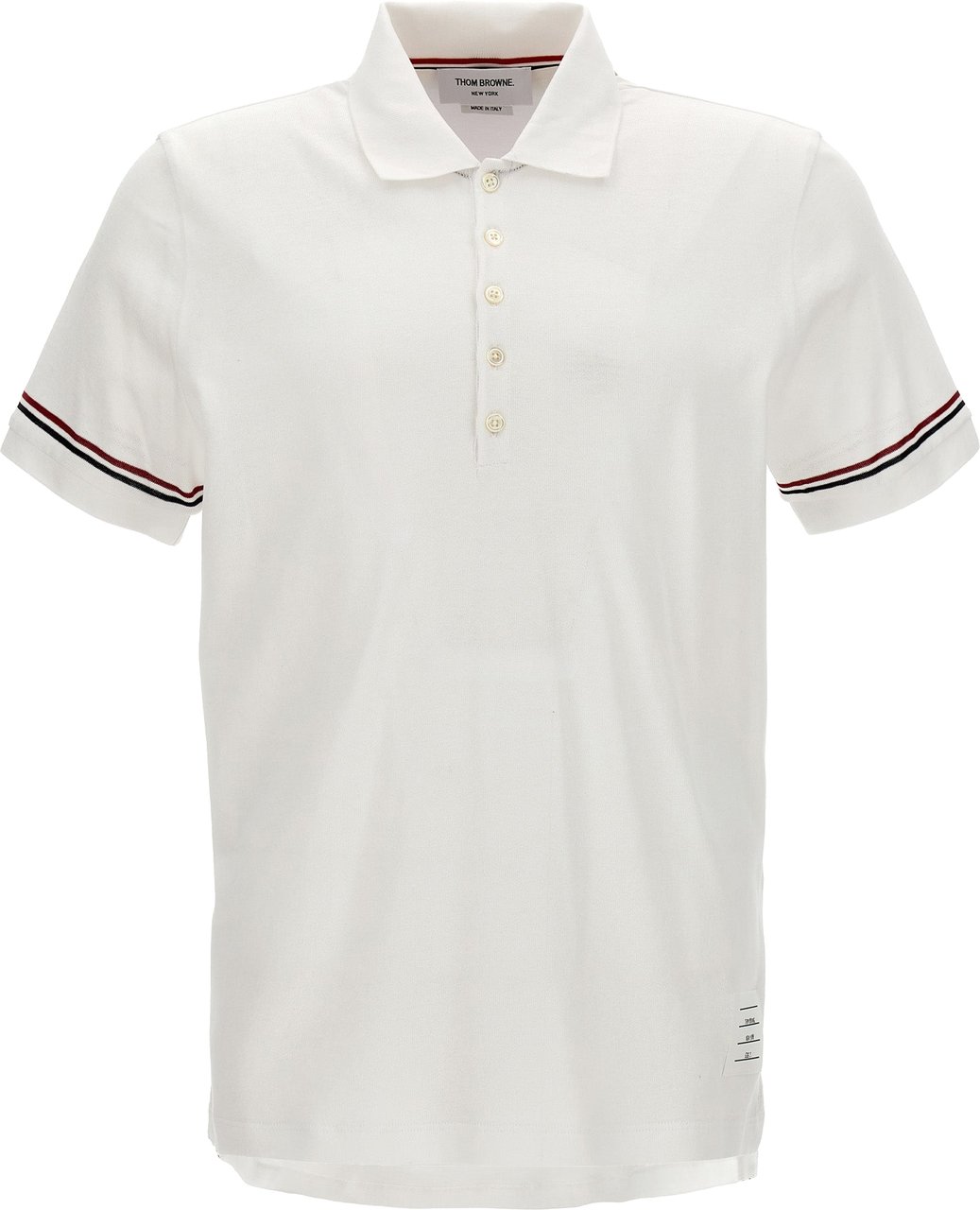 Thom Browne White Cotton Polo Shirt Wit