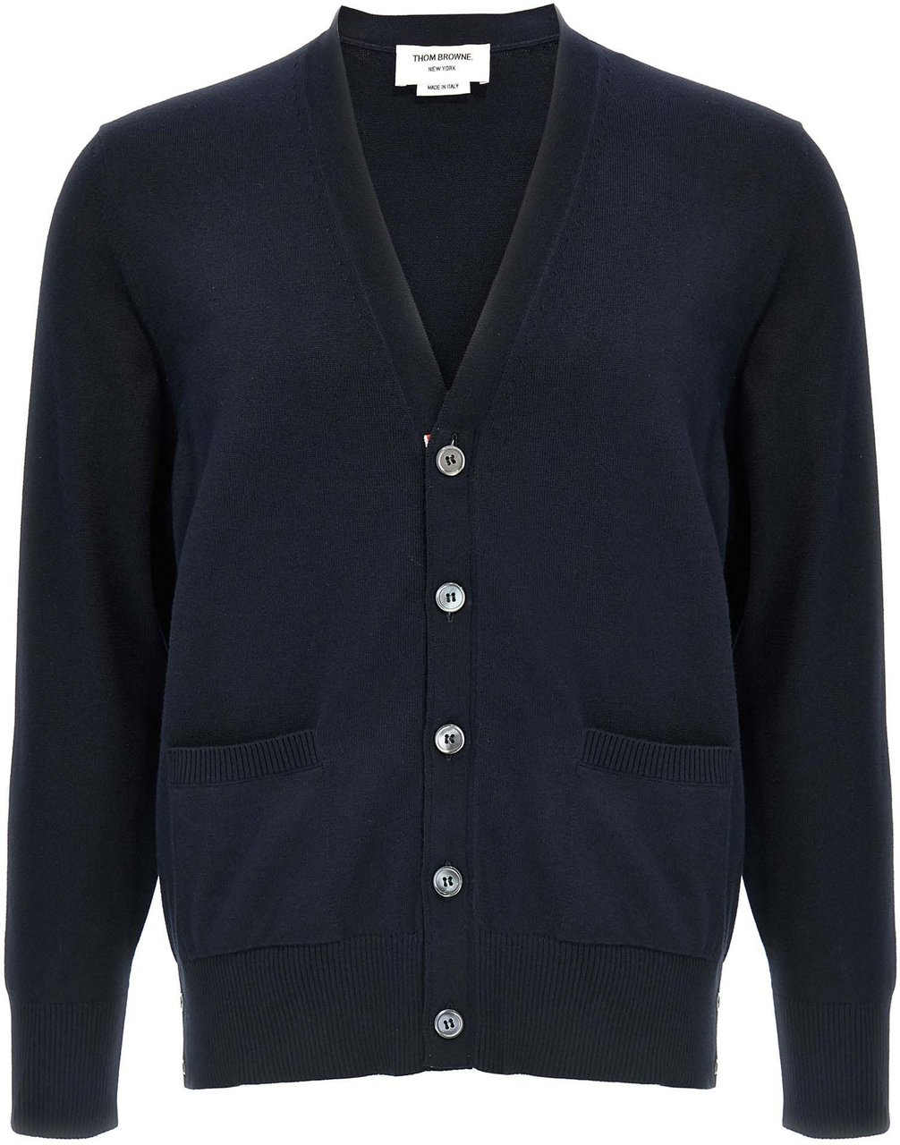 Thom Browne Blue Cotton Cardigan Blauw