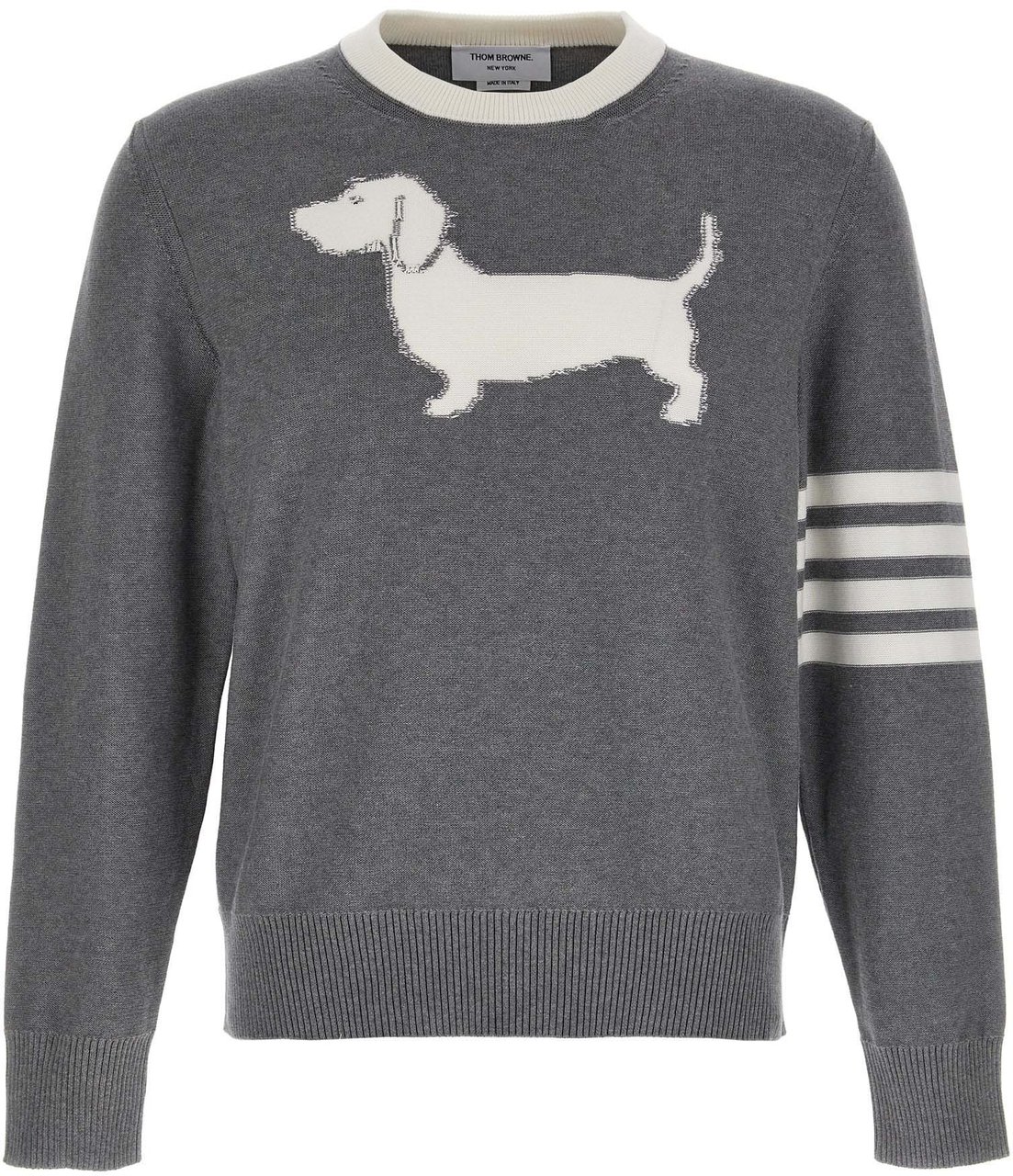 Thom Browne Gray Cotton Cardigan Grijs