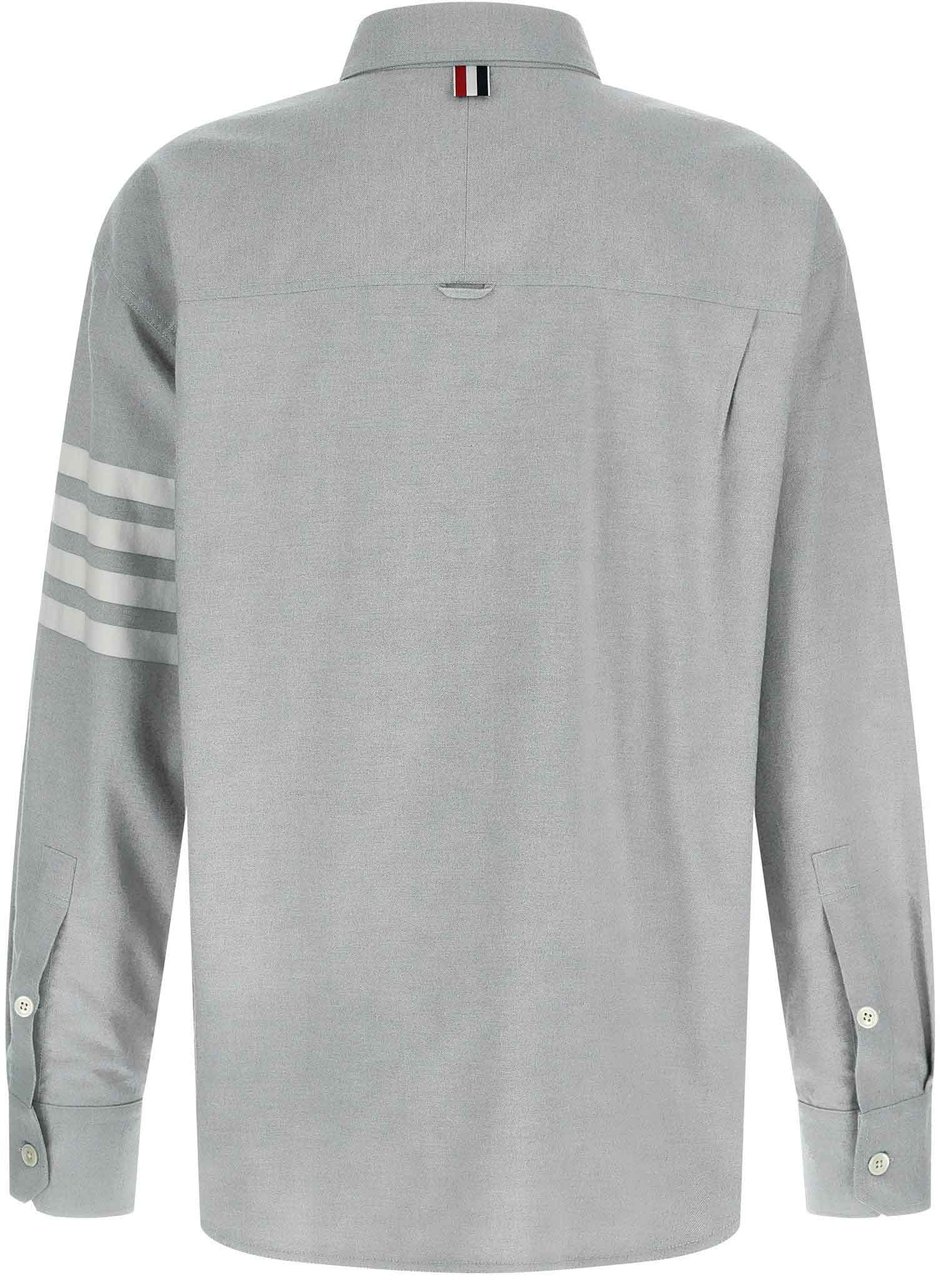 Thom Browne Gray Cotton Blouse Grijs