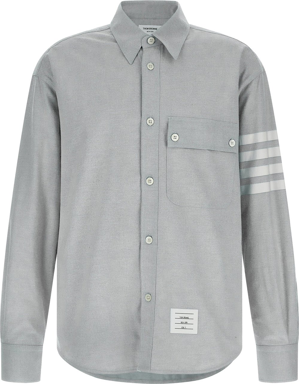 Thom Browne Gray Cotton Blouse Grijs