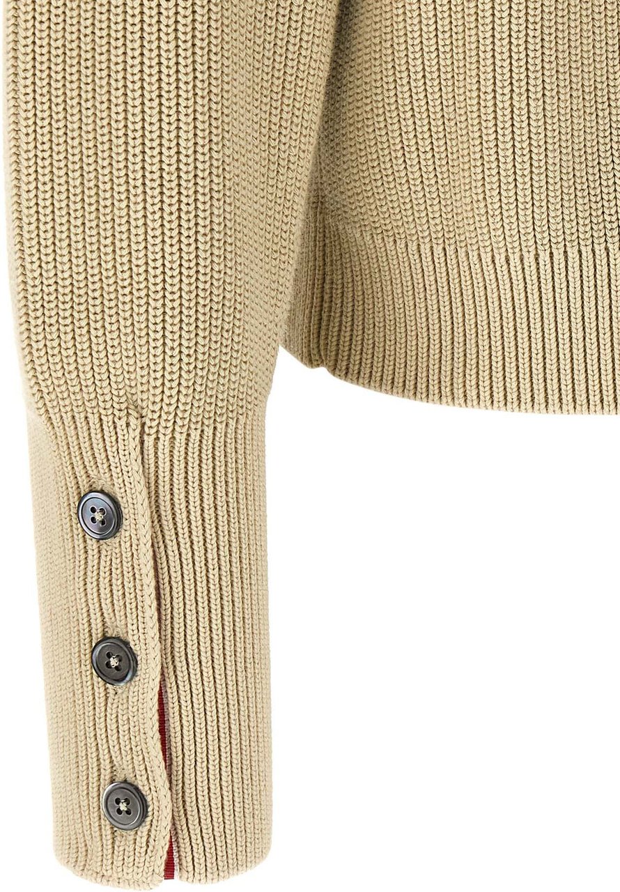 Thom Browne Beige Cotton Cardigan Beige