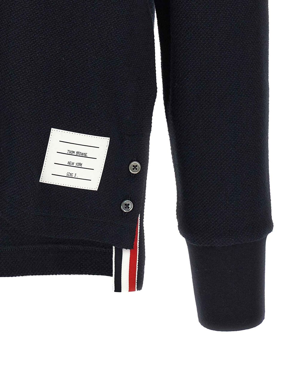 Thom Browne Blue Cotton Polo Shirt Blauw