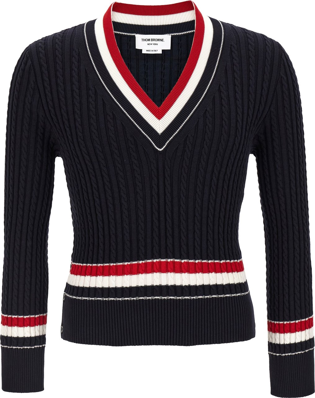 Thom Browne Blue Cotton Cardigan Blauw