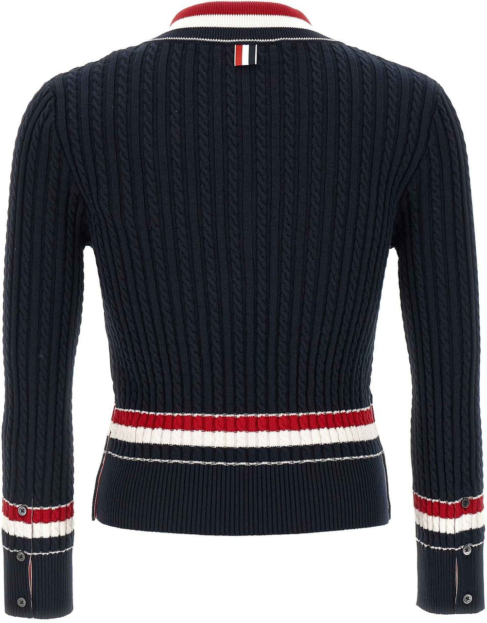 Thom Browne Blue Cotton Cardigan Blauw