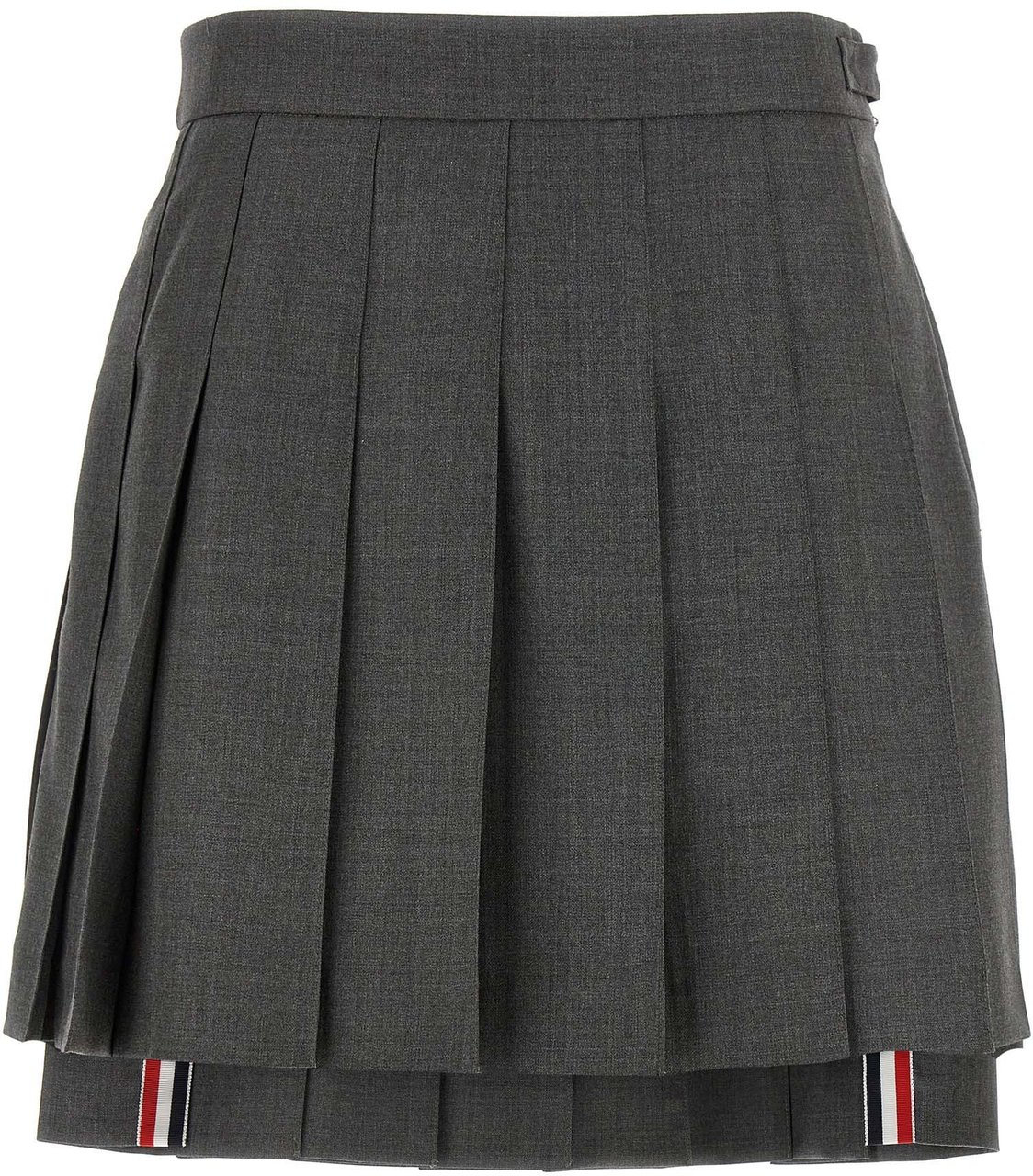 Thom Browne Gray Wool Long Skirt Grijs