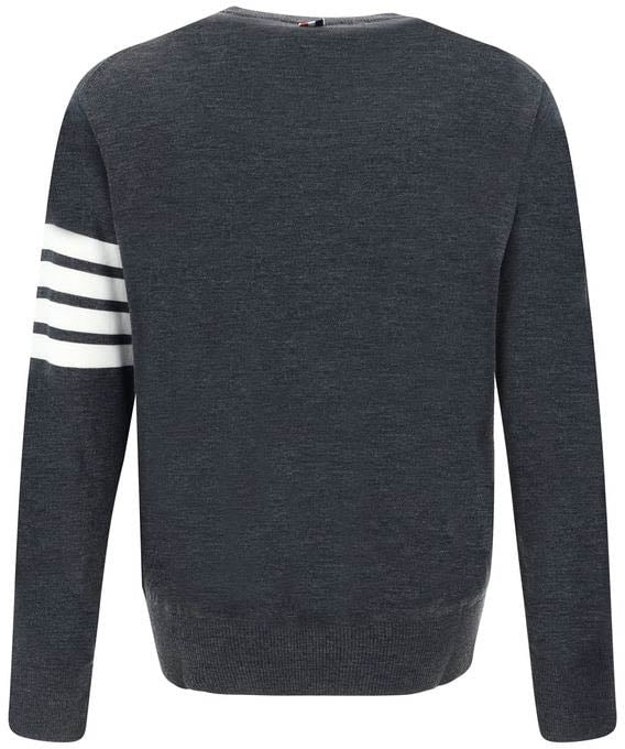 Thom Browne Gray Wool Oves Aries Sweatshirt Grijs