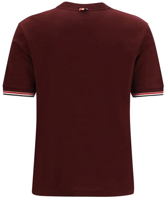 Thom Browne Bordeaux Wool Oves Aries T-Shirt Zwart