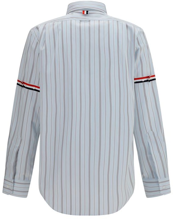 Thom Browne Blue Cotton Dress Shirt Blauw