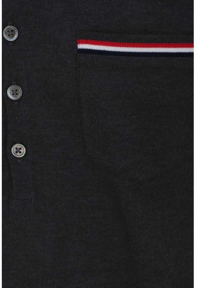 Thom Browne Gray Cotton Polo Shirt Grijs
