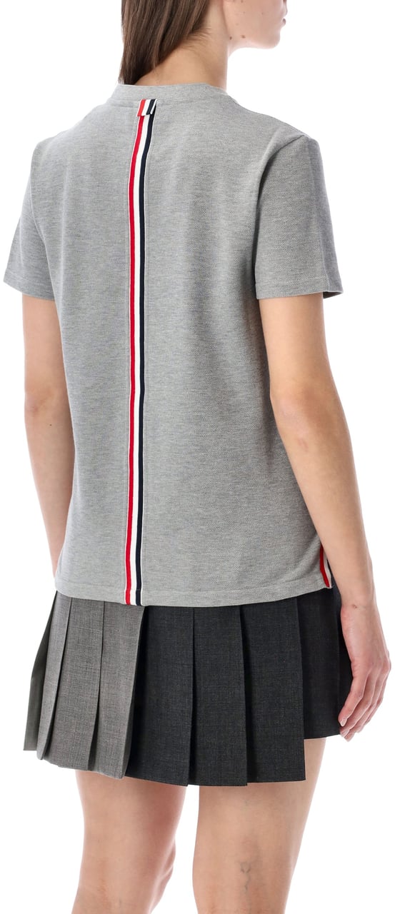Thom Browne Relaxed Fit Short Sleeve Tee W/ Center B Lt Grey Lichtgrijs