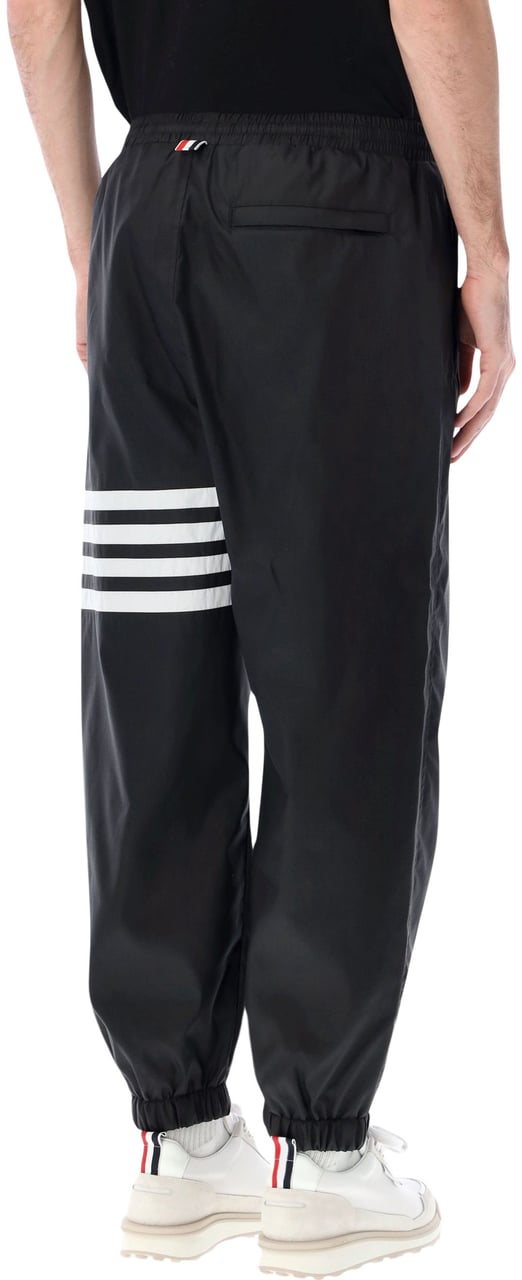 Thom Browne Drawcord Waist Track Pant W/ 4 Bar In Sh Nero Zwart