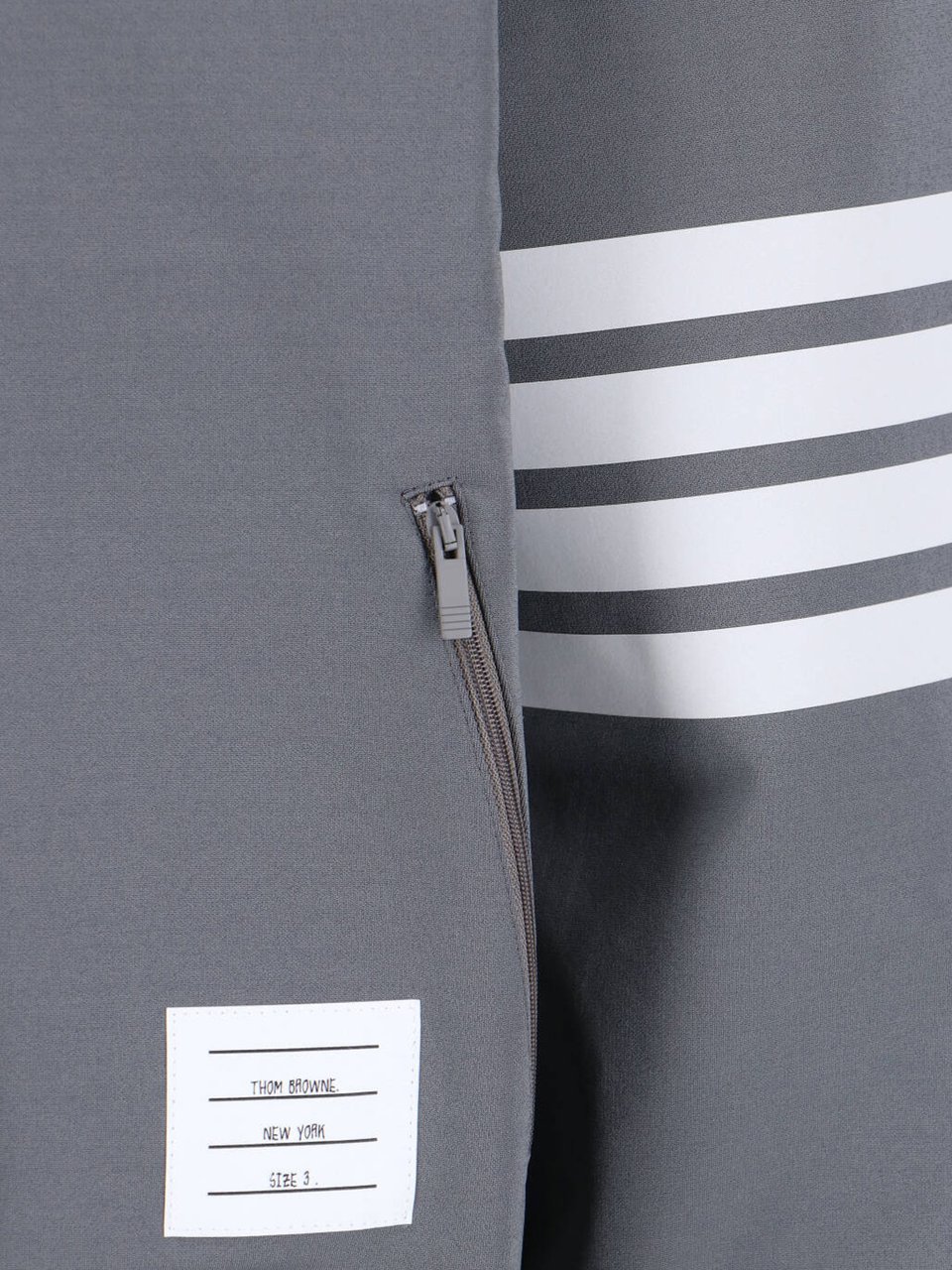 Thom Browne "4 Bar" Bomber Jacket – Grey Grijs
