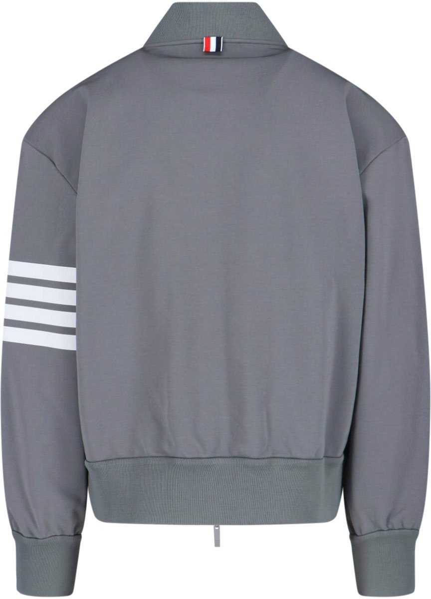 Thom Browne "4 Bar" Bomber Jacket – Grey Grijs