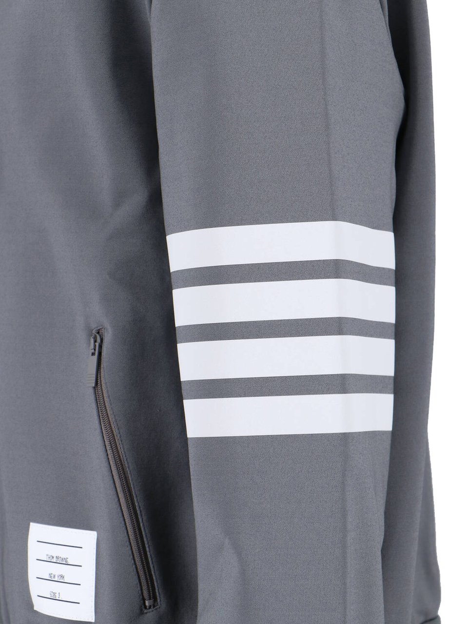 Thom Browne "4 Bar" Bomber Jacket – Grey Grijs