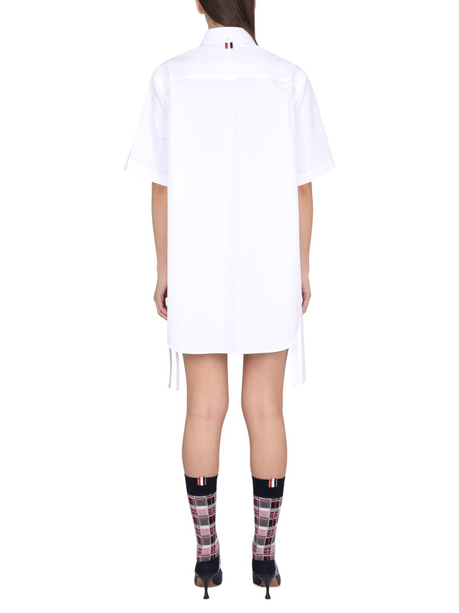 Thom Browne MINI CHEMISER DRESS Wit