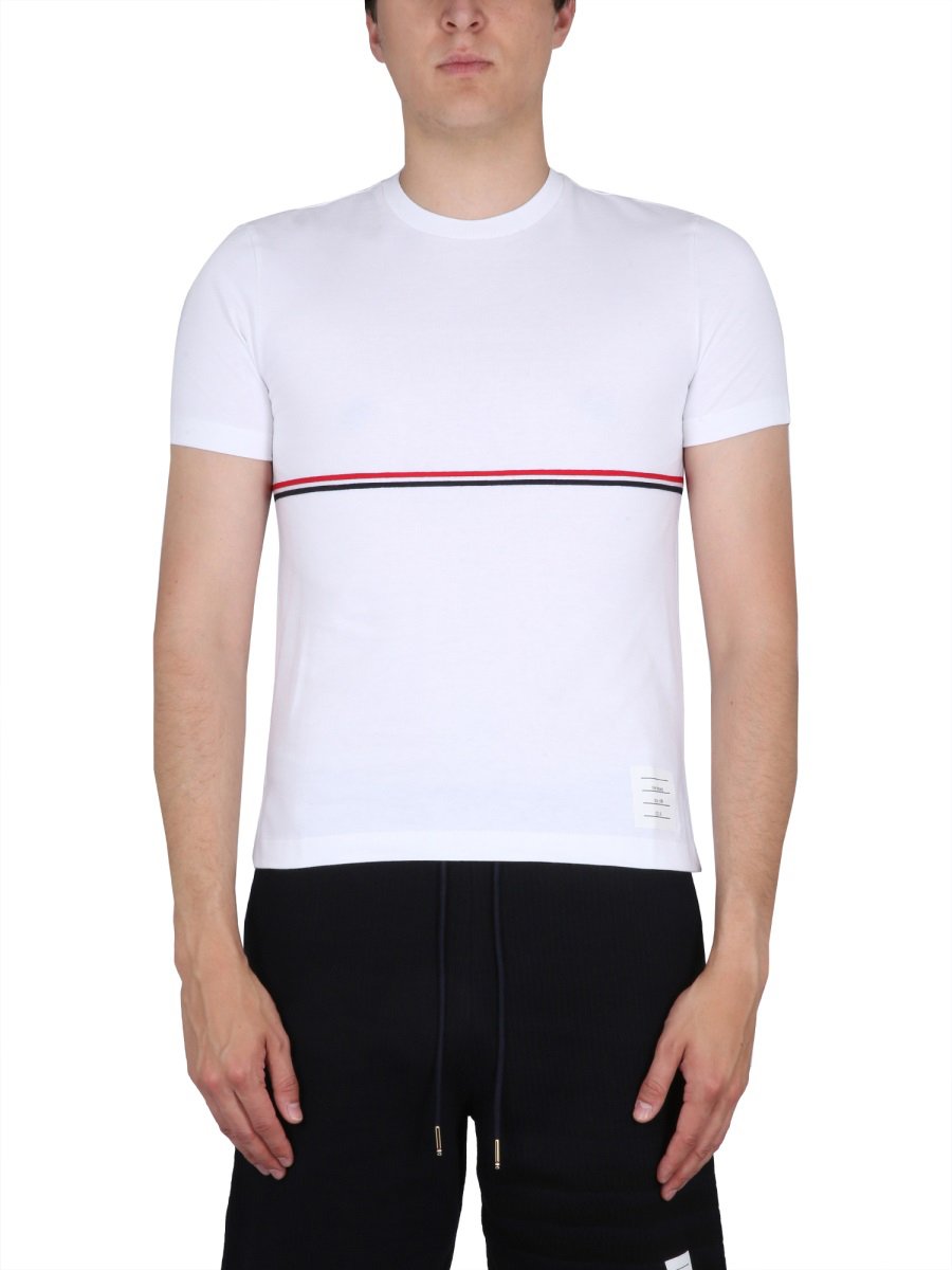 Thom Browne RWB STRIPE T-SHIRT Wit
