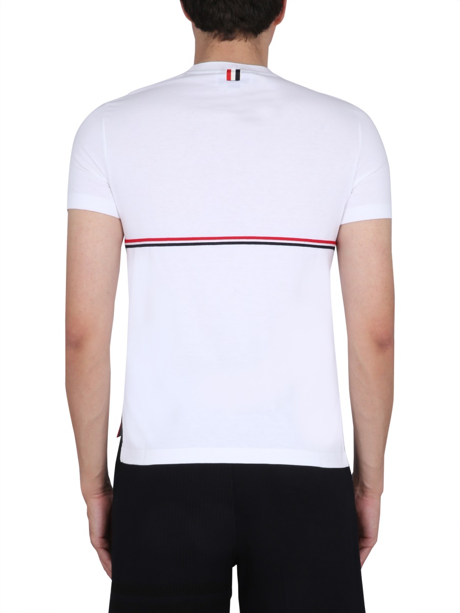 Thom Browne RWB STRIPE T-SHIRT Wit