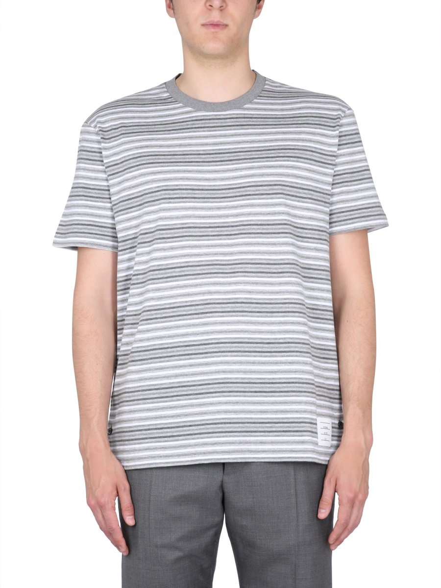 Thom Browne STRIPED T-SHIRT Grijs
