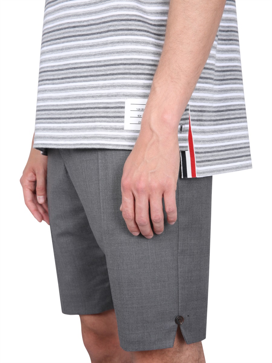 Thom Browne STRIPED T-SHIRT Grijs