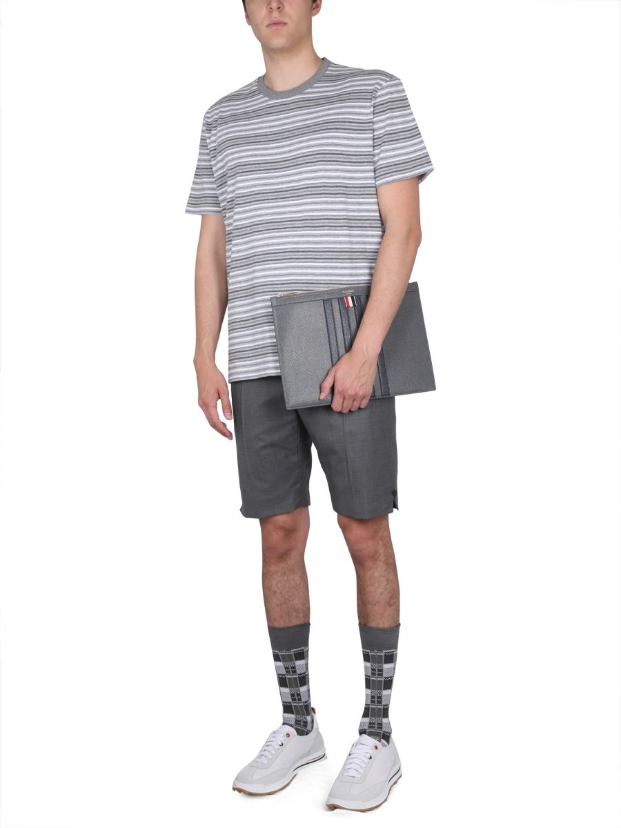 Thom Browne STRIPED T-SHIRT Grijs