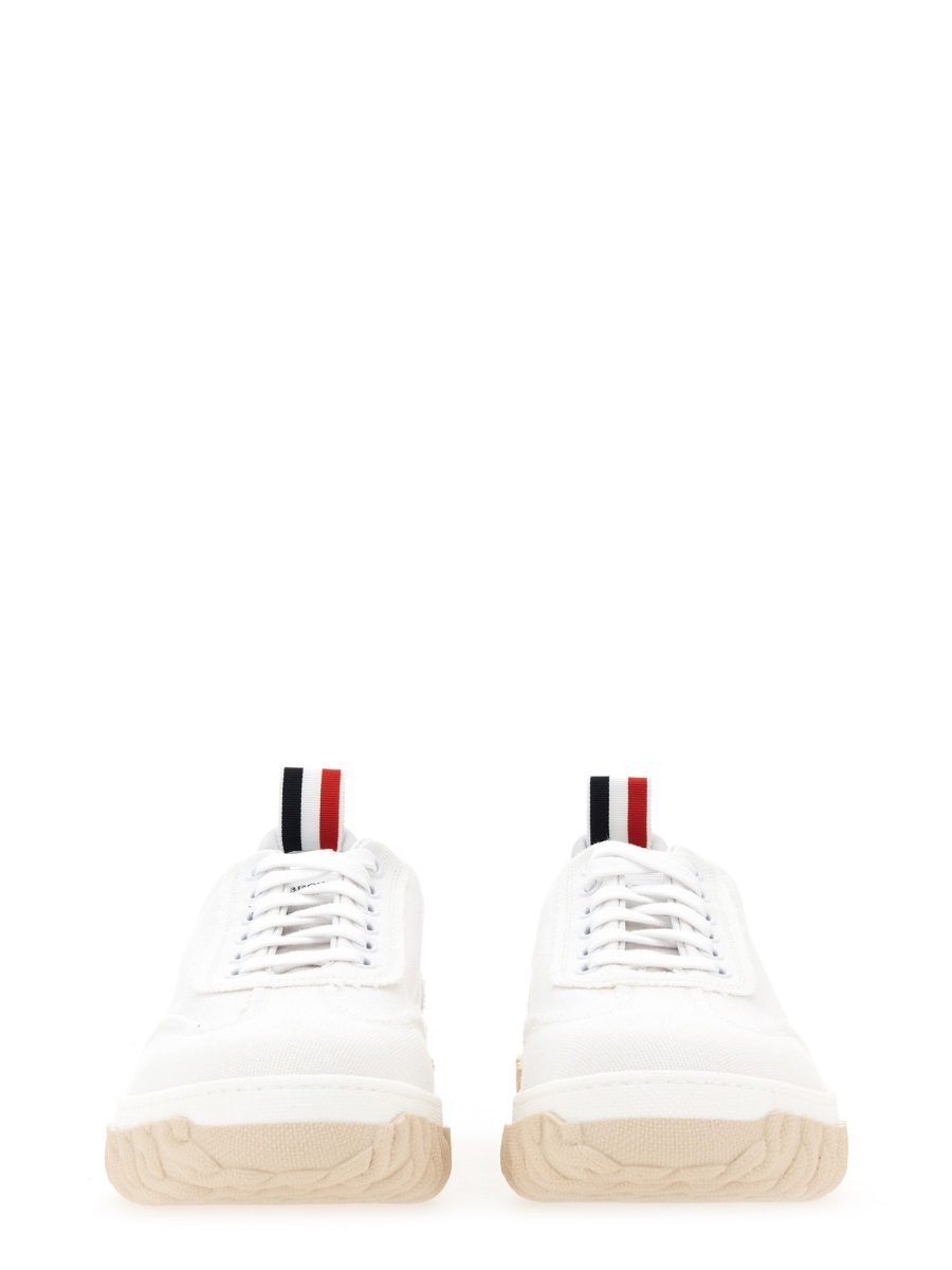 Thom Browne COTTON CANVAS SNEAKER Wit
