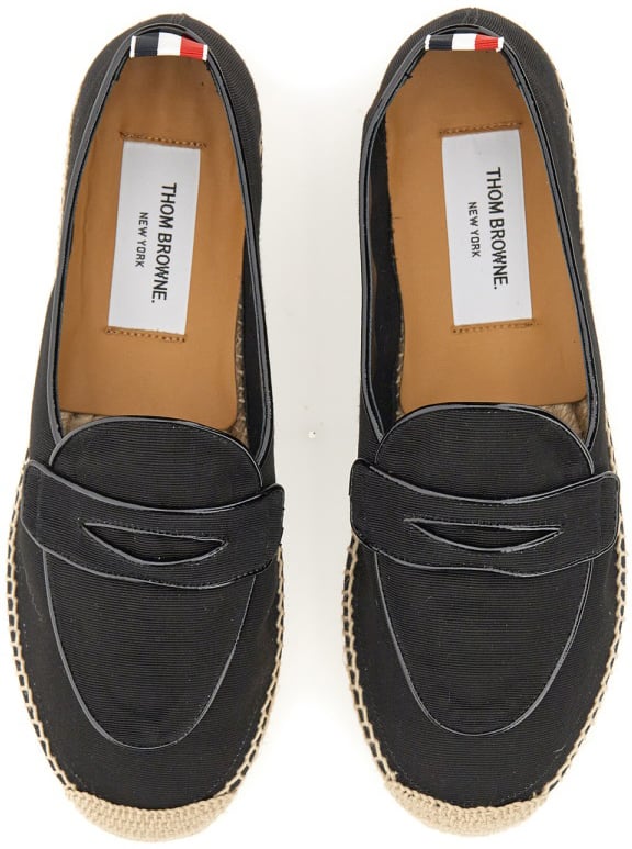 Thom Browne ESPADRILLE PENNY VARSITY Zwart
