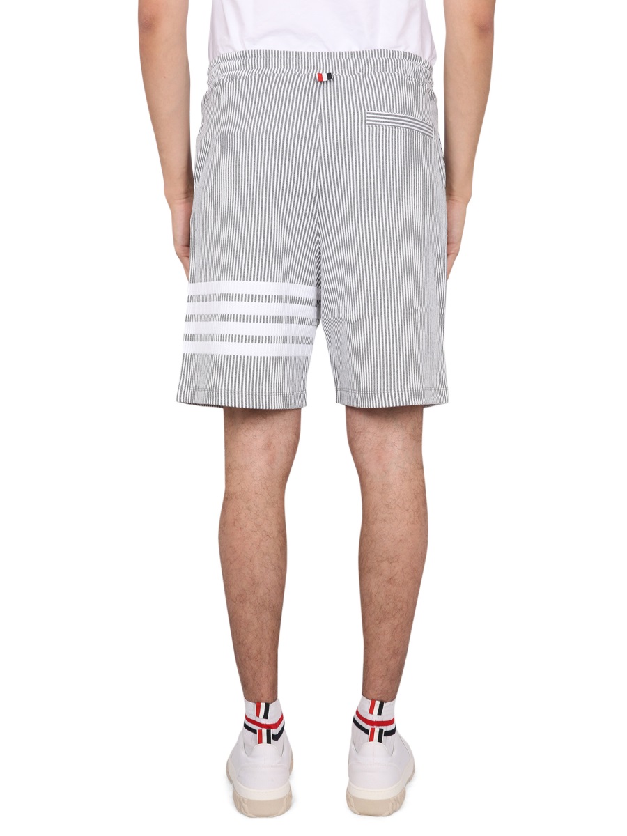 Thom Browne STRIPED BERMUDA SHORTS Grijs