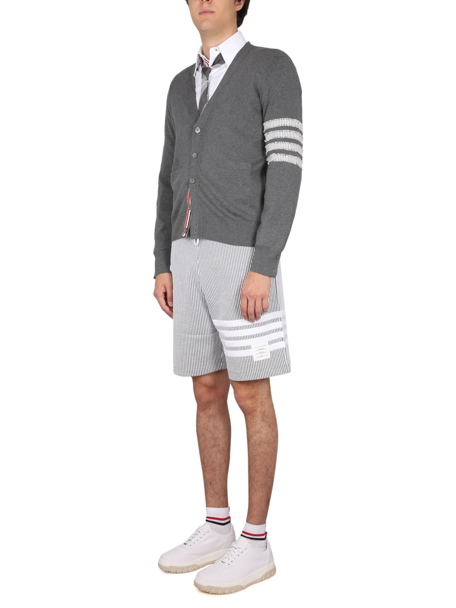 Thom Browne STRIPED BERMUDA SHORTS Grijs