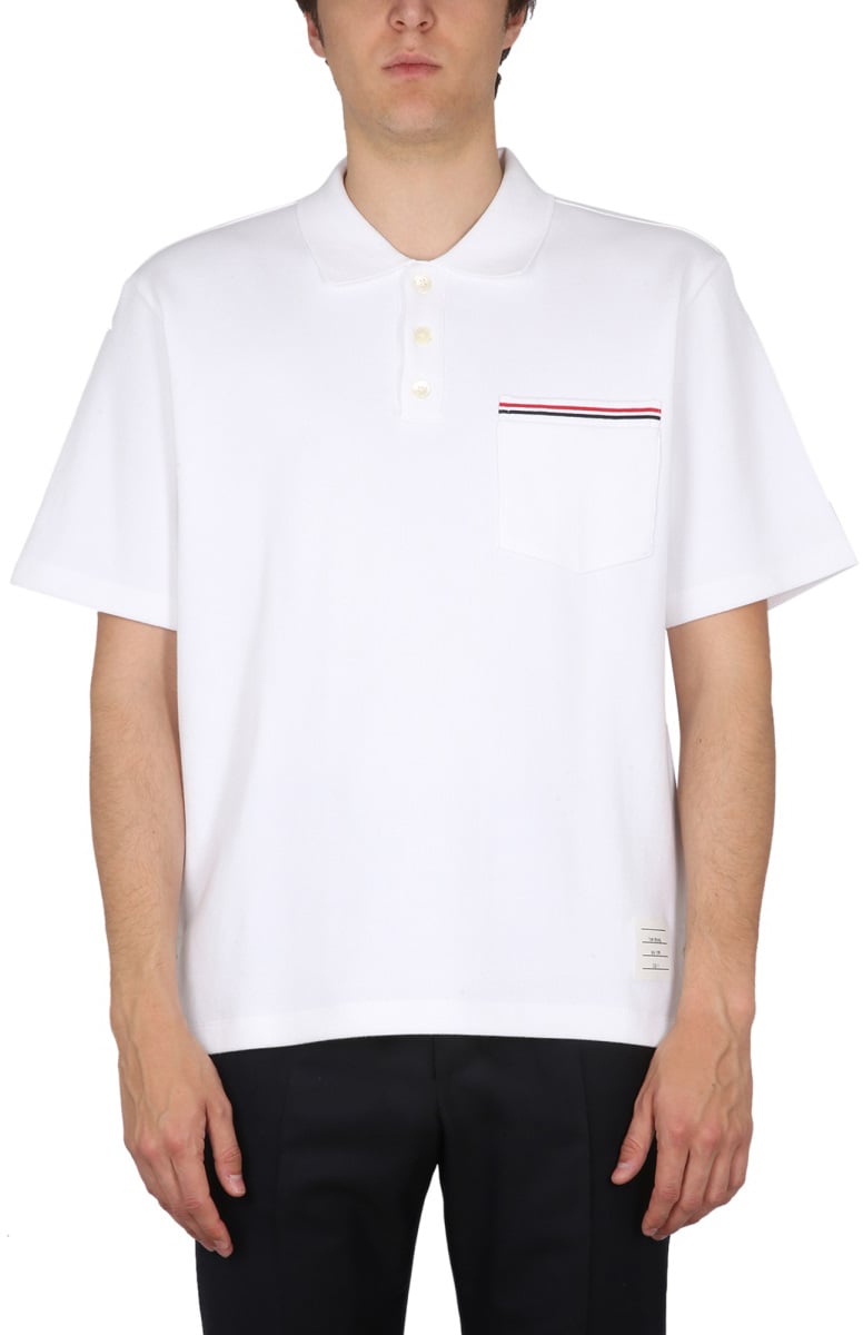 Thom Browne COTTON POLO Wit
