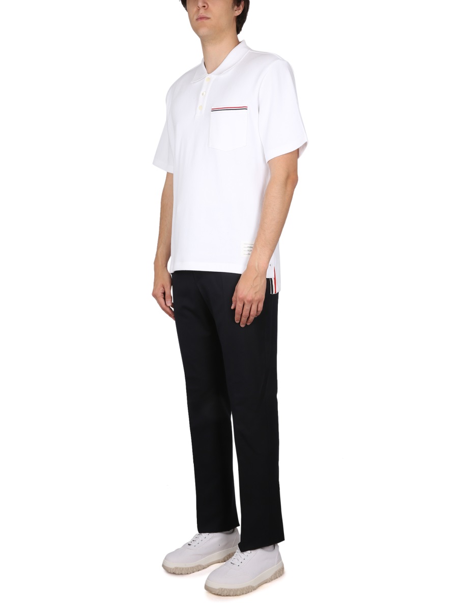Thom Browne COTTON POLO Wit
