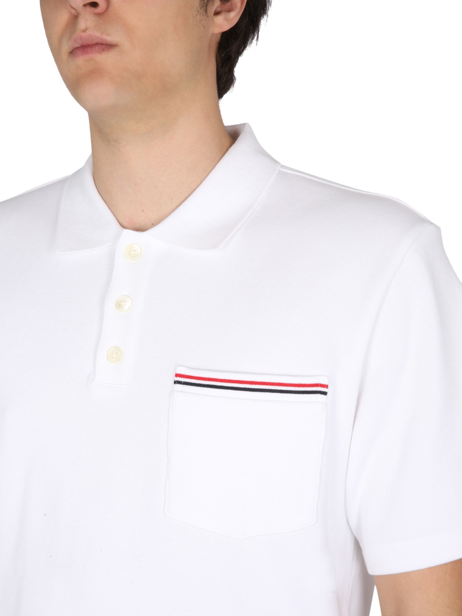 Thom Browne COTTON POLO Wit
