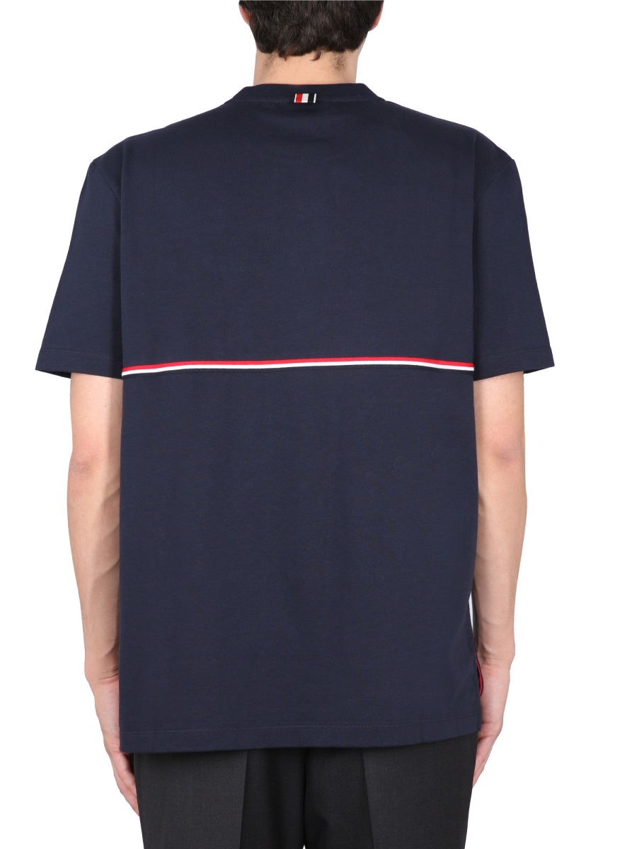 Thom Browne T-SHIRT RWB Blauw