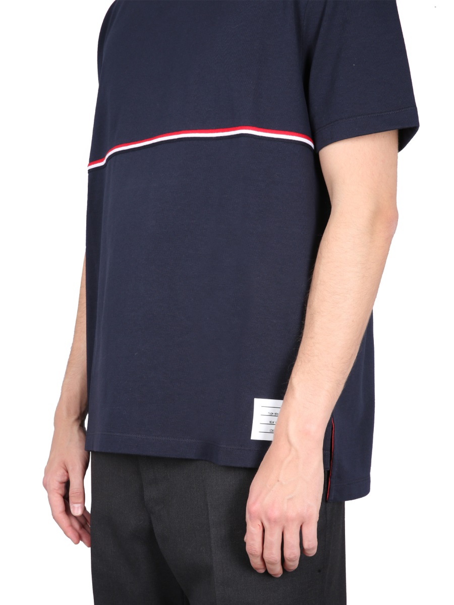 Thom Browne T-SHIRT RWB Blauw