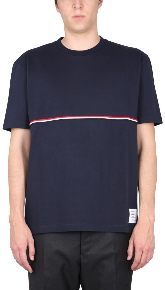 Thom Browne T-SHIRT RWB Blauw