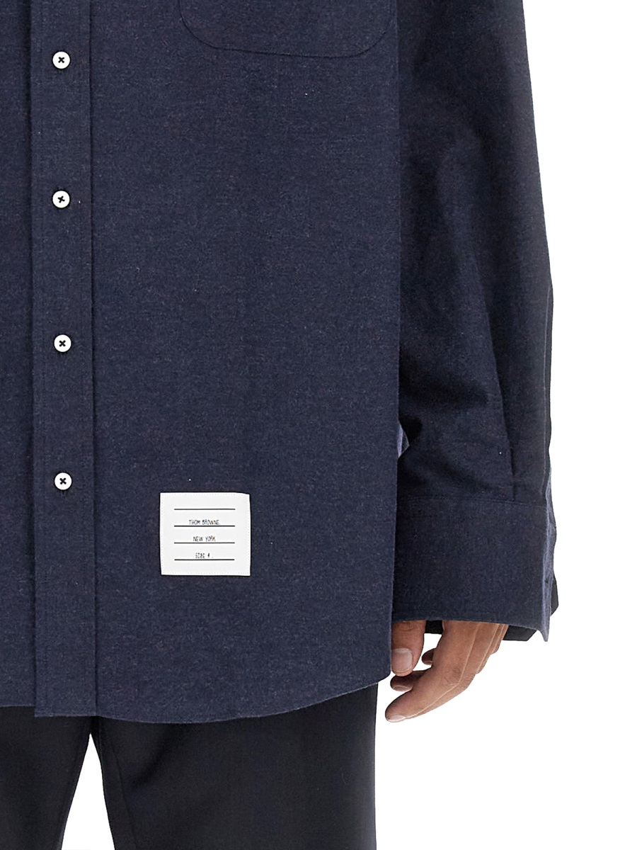 Thom Browne 4BAR SHIRT Blauw
