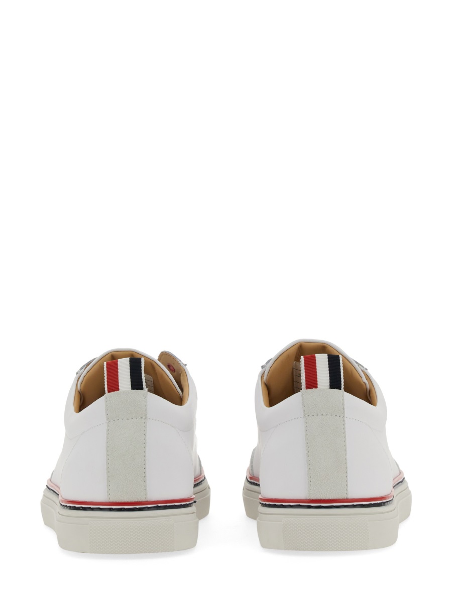Thom Browne LOW-TOP LEATHER SNEAKER Wit