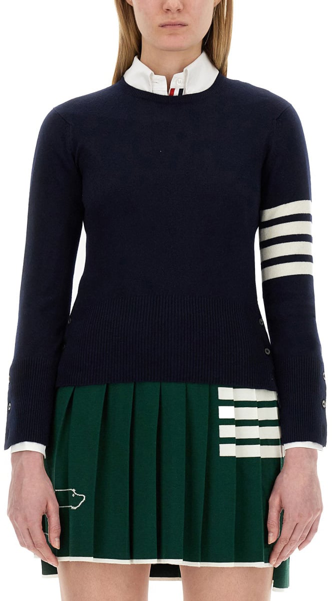 Thom Browne 4BAR SHIRT Blauw