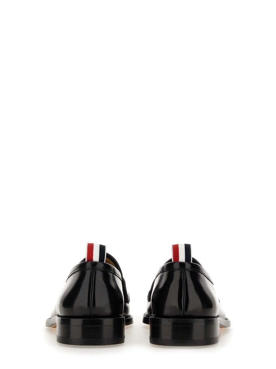Thom Browne LEATHER LOAFER Zwart