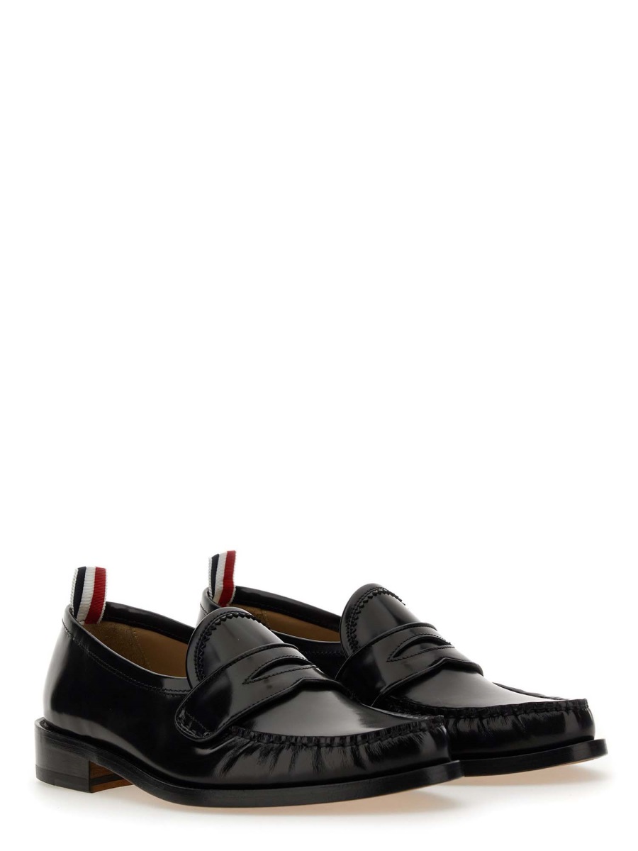 Thom Browne LEATHER LOAFER Zwart